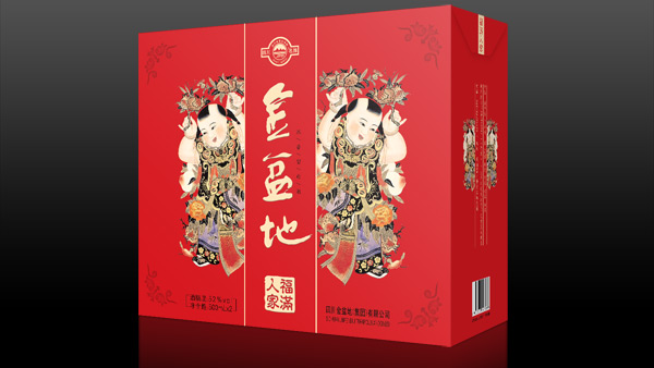 金盆地感恩酒包裝設計